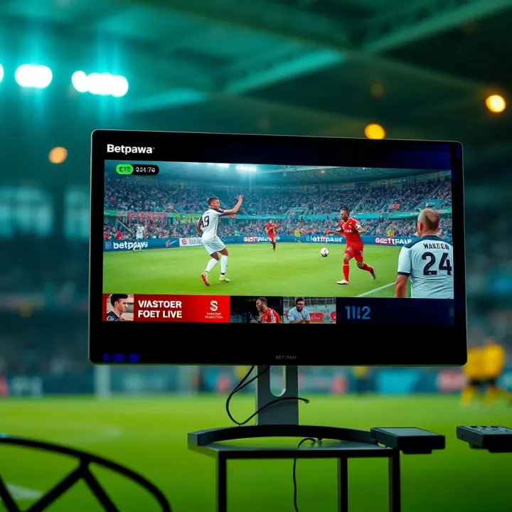 Football match live streaming on digital device with clear vibrant visuals