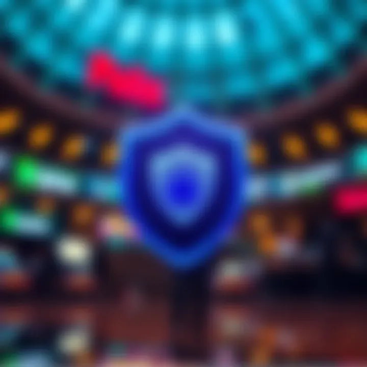 Illustration of digital security shield protecting online betting transactions