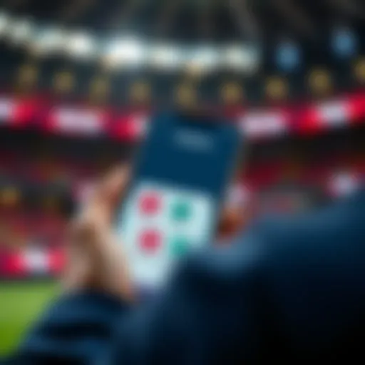Mobile phone displaying Betpawa app with communication icons for help