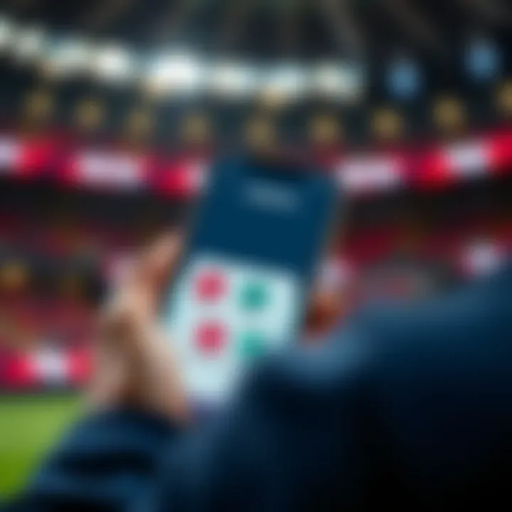 Mobile phone displaying Betpawa app with communication icons for help