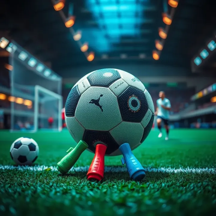 Illustration showing the concept of fixed matches with a football and betting elements