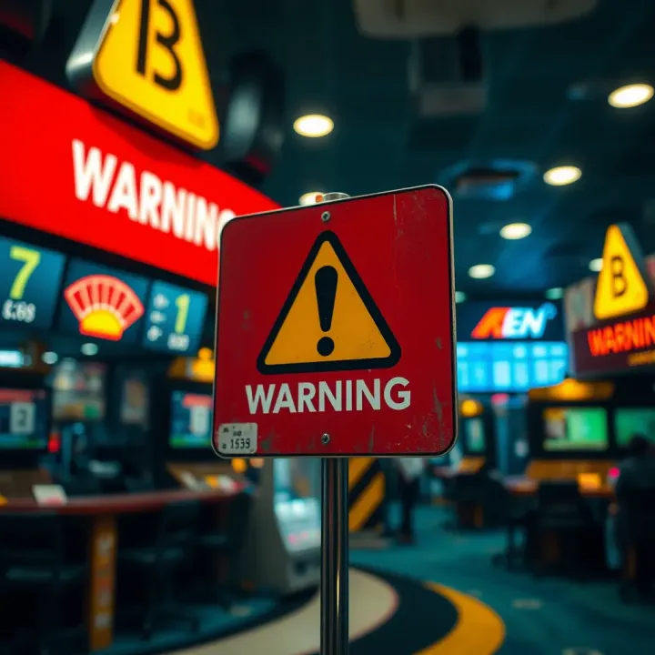Key Warning Signs of Betting Fraud to Watch Out For Warning symbols indicating caution around online sports betting platforms